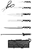 WINCO Acero Knife Set, Black/Silver