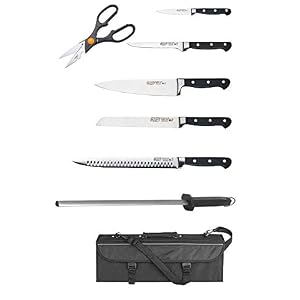 Winco ACERO Knife Set, 21.658.004.19, Black/Silver