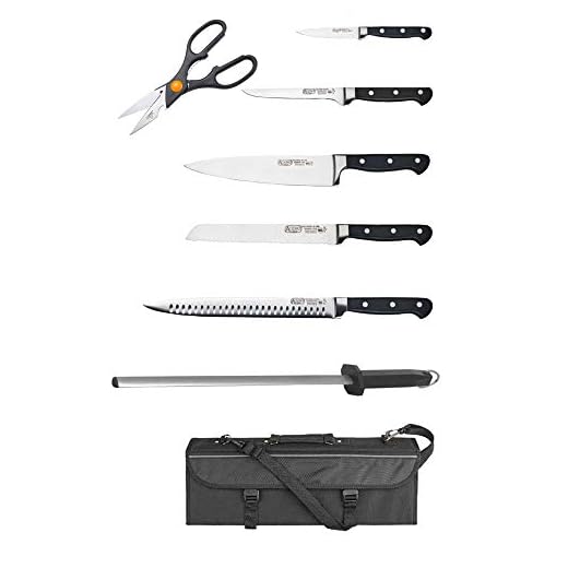 Winco ACERO Knife Set, 21.658.004.19, Black/Silver