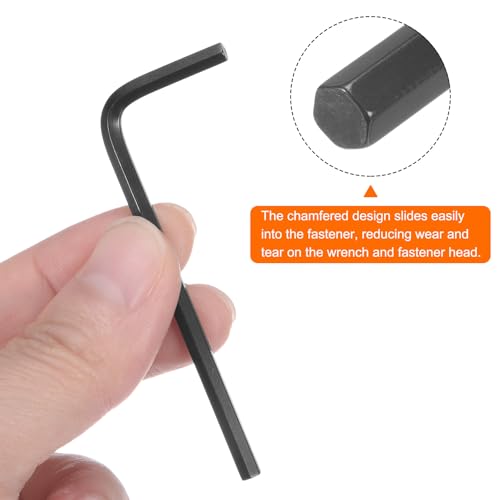 Image of HARFINGTON 20pcs Hex Key Wrench 1 /8 inch L-Shape Hexagon SAE Wrenches Chrome Vanadium Steel Repairing Tool for Home Repair, Black