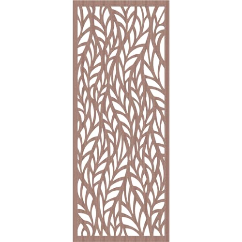 Image of Ortonville Decorative Pierced Fretwork Wood Wall Panels, 33 3 /8 inchW x 84 3 /8 inchH x 3 /8 inchT, Walnut
