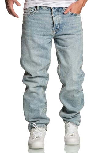 REPUBLIX Herren Loose-Fit 90s Denim Jeans Hose Straight Baggy R7025 Hellblau W32/L34 REPUBLIX Herren Loose-Fit 90s Denim Jeans Hose Straight Baggy R7025 Hellblau W32/L34
