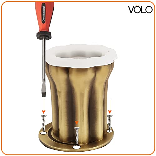 Image of VOLO Furniture Legs 3 inch, Furniture Feet, Heavy Duty Sofa Legs, Modern Style Furniture Legs, DIY Replacement Antique Brass Finish Metal Legs for Table Cabinet Cupboard Sofa Couch Chair, (Set of 4 pcs)