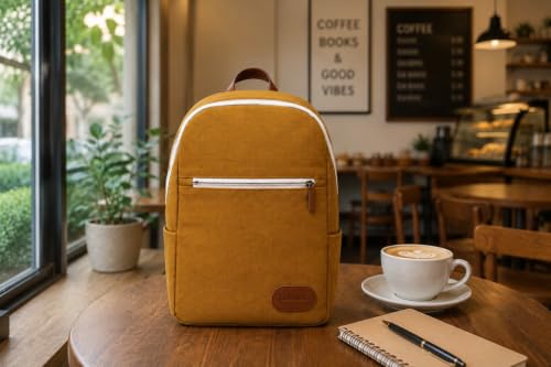 Image of Canvas Backpack | Lightweight Casual Daypack with Front Zipper Pocket | Durable Travel, & Daily Use Backpack | Unisex Travel Backpack | Laptop Backpack Compatible with upto 14 inch Laptop