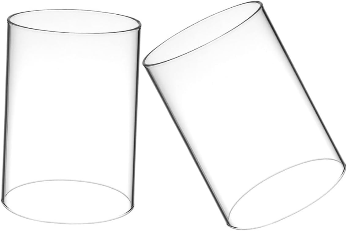 Alipis 2pcs Hurricane Candle Holder Glass Cylinder for Candles Windproof Protector Bulk Pack for Indoor Outdoor Use
