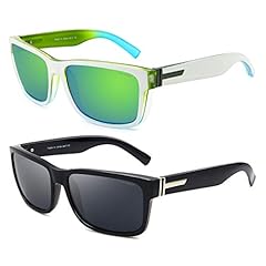 T1 2pcs Green Lens/White Green Frame + Gray Lens/Black Silver Frame