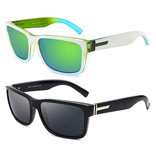 LECKIRUT Vintage Polarized Sunglasses 2pc Set