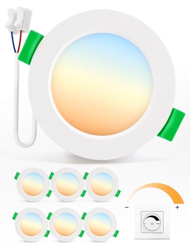 Bojim Spot LED Encastrable Dimmable IP44 Lot de 6