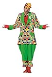  W5320-54 bunt-grün Herren Clown Kostüm Gr.54