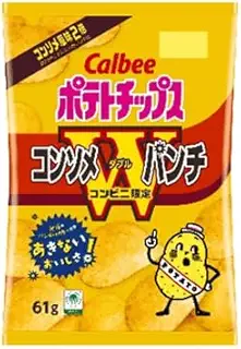 カルビー ポテトチップス コンソメWパンチ 61gX1箱(12袋)