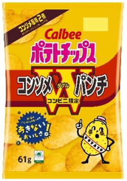 Amazon.co.jp: カルビー ポテトチップス コンソメWパンチ 61gX1箱(12袋