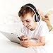 immagine 6OXENDURE Wireless Bluetooth cuffie pieghevoli per bambini bambino leggero portatile auricolare con microfono Sport Cuffie Hi-Fi Audio Volume (Nero)