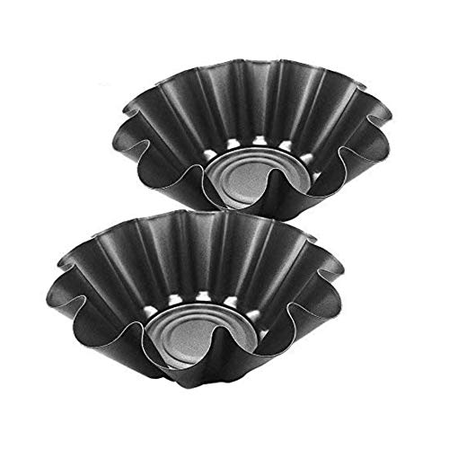 HOMOW 9 Inch Large Heavy Duty Fluted Tortilla Shell Pans