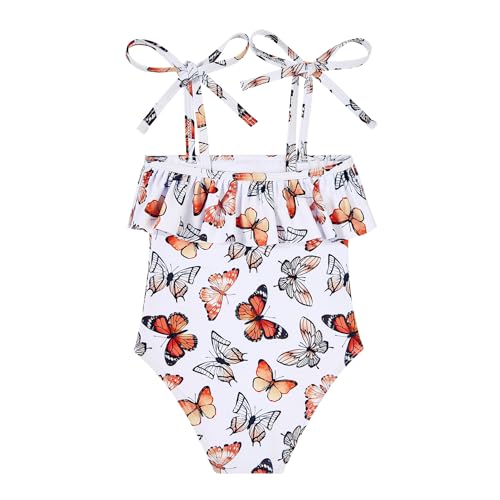 Image of Zando Toddler Swimsuit Girl Size 6M-8Y - Cute Ruffle Sling Adjustable Baby Girl Bathing Suit Kids Swimwear for Beach Wear