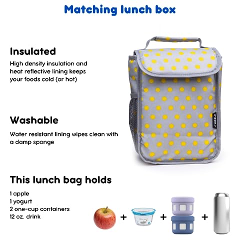 Image of J World Lollipop Kids Rolling Backpack & Lunch Bag Set for Elementary School. Carry-On Suitcase with Wheels, Candy Buttons
