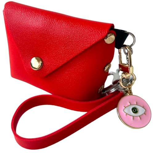 Luzia Chic Wristlet Purse Keychain with Turkish Eye Charm -