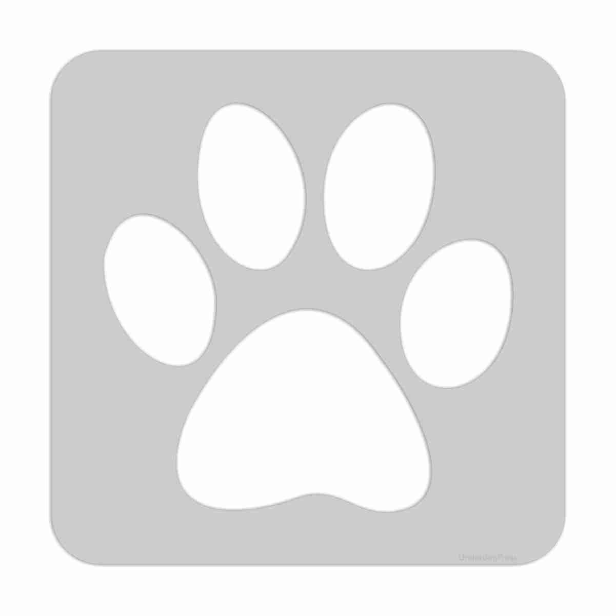 Stencil- Paw Print, Pick a Size