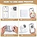 Print Pods Mini Printer, Thermal Inkless Sticker Maker with 3 Rolls Printing Paper, Pocket Printpod for phone, Impresora Portátil for Notes, Flashcards, Journal, DIY, Compatible with iOS & Android