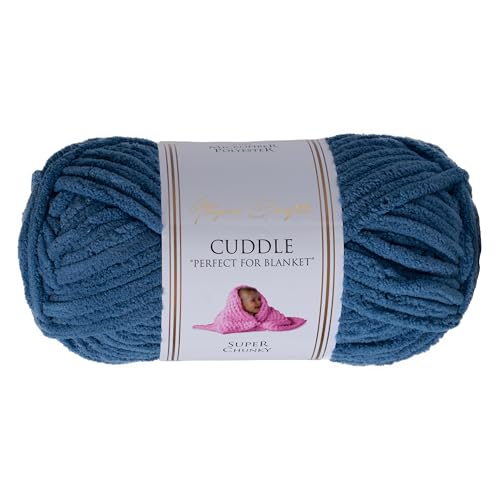 Utopia Crafts Cuddle Super Chunky Chenille Yarn Saxe Blue, 100g 60m Ball, Fluffy, Soft & Easy to Use - Image 2