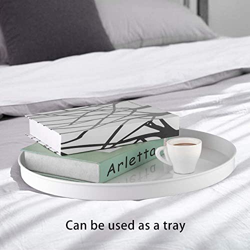 Image of End Table,Folding Metal Side Table Coffee Table Sofa Side Table for Living Room Bedroom Balcony and Office (Colour-White-2)