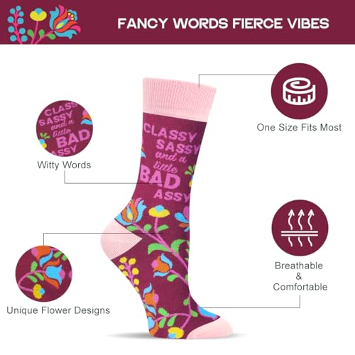 Image of Funny Socks for Women and Teenage Girls, Cute Crazy Unique Novelty Gifts | Gifts for Valentines Birthdays Easter Mothers Day Christmas Stocking Stuffers