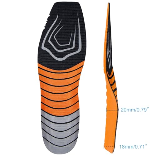 Image of Endoto Square Toe Insoles for Ariat Cowboy Boots, Replacement Shoe Inserts for Men Foot Comfort All Day(Size:M10.5-EU44)