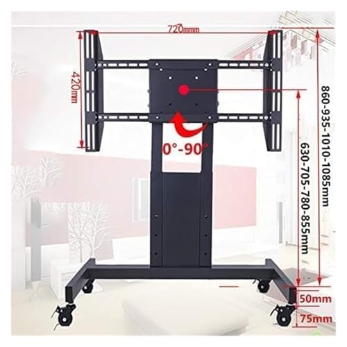 Soporte móvil para TV con ruedas y altura ajustable miniatura 5