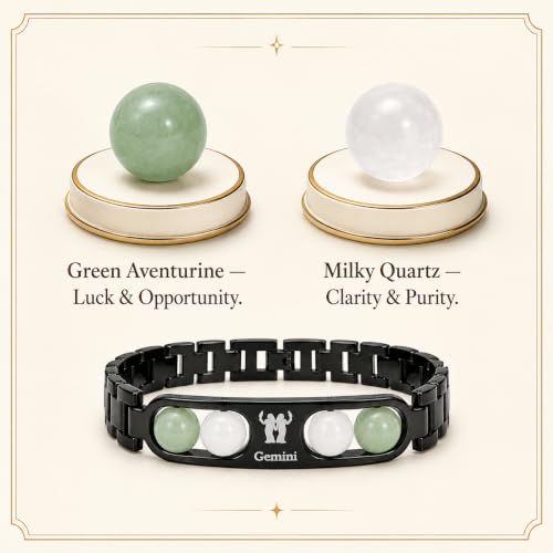 Image of Gratify Birth Crystal Metal Rashi Bracelet for Men & Women | Natural Gemstone Bracelet | Adjustable Spiritual Crystal Bracelet | Includes Authenticity Certificate | Gift for Astrology Lovers