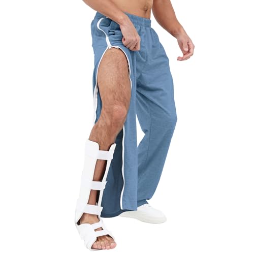 Tearway Men's Post-Surgery Pants with Zippers and Pockets