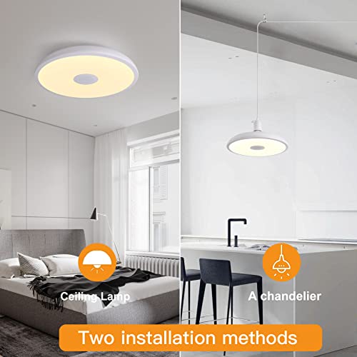 HOREVO Plug in Pendant Light Hanging Light Fixture for Kitchen Island 18W Farmhouse Adjustable Pendant Lighting with Color Change for Kitchen, Bar, Sink, Dining Room, Bedroom, Living Room, Entryway. by HOREVO - Image 8
