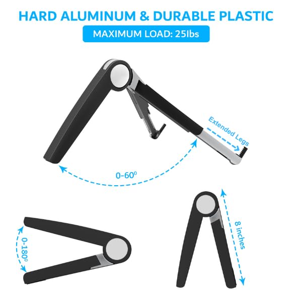Soporte portátil ajustable para laptop plegable negro miniatura 6