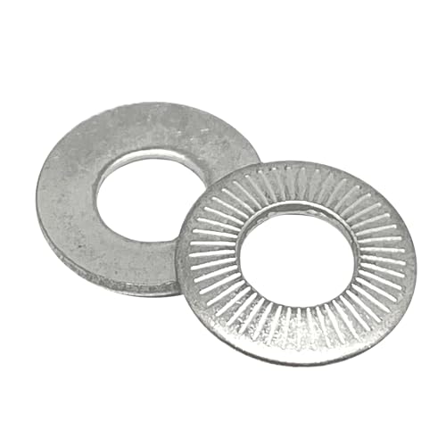 50 Pcs M8 304 Stainless Steel Conical Knurled Spring Washer,Spring Disc Washer,Conical Knurled Spring Washers,Prevent Loose Fasteners