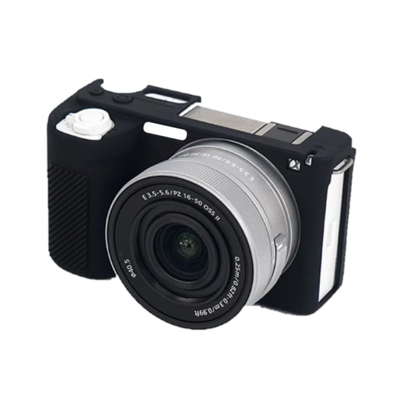 Miękki silikonowy futerał na aparat czarny gumowy pancerz skórka osłona korpusu ochraniacz do aparatu bezlusterkowego Sony Alpha ZV-E10 II