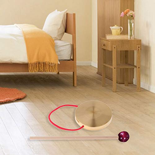 Vokmon 1 Set Hand Gong Bekkens Band Ritme Percussie Instrument Draagbare Koper Gong met Stok - Image 5