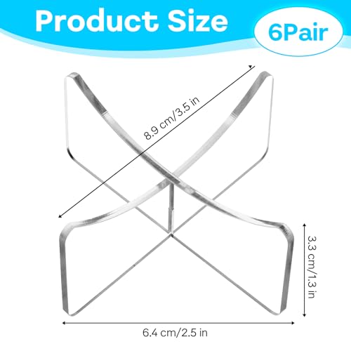 6 Pcs Basketball Stand Acrylic Basketball Holder Football Stand Clear Football Holder Basketball Display Stand Football Display Stand Ball Stand Ball Storage Holder for Soccer Volleyball Rugby