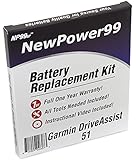 NewPower99 Battery Replacement Kit with Battery, Video Instructions and Tools for Garmin DriveAssist 51