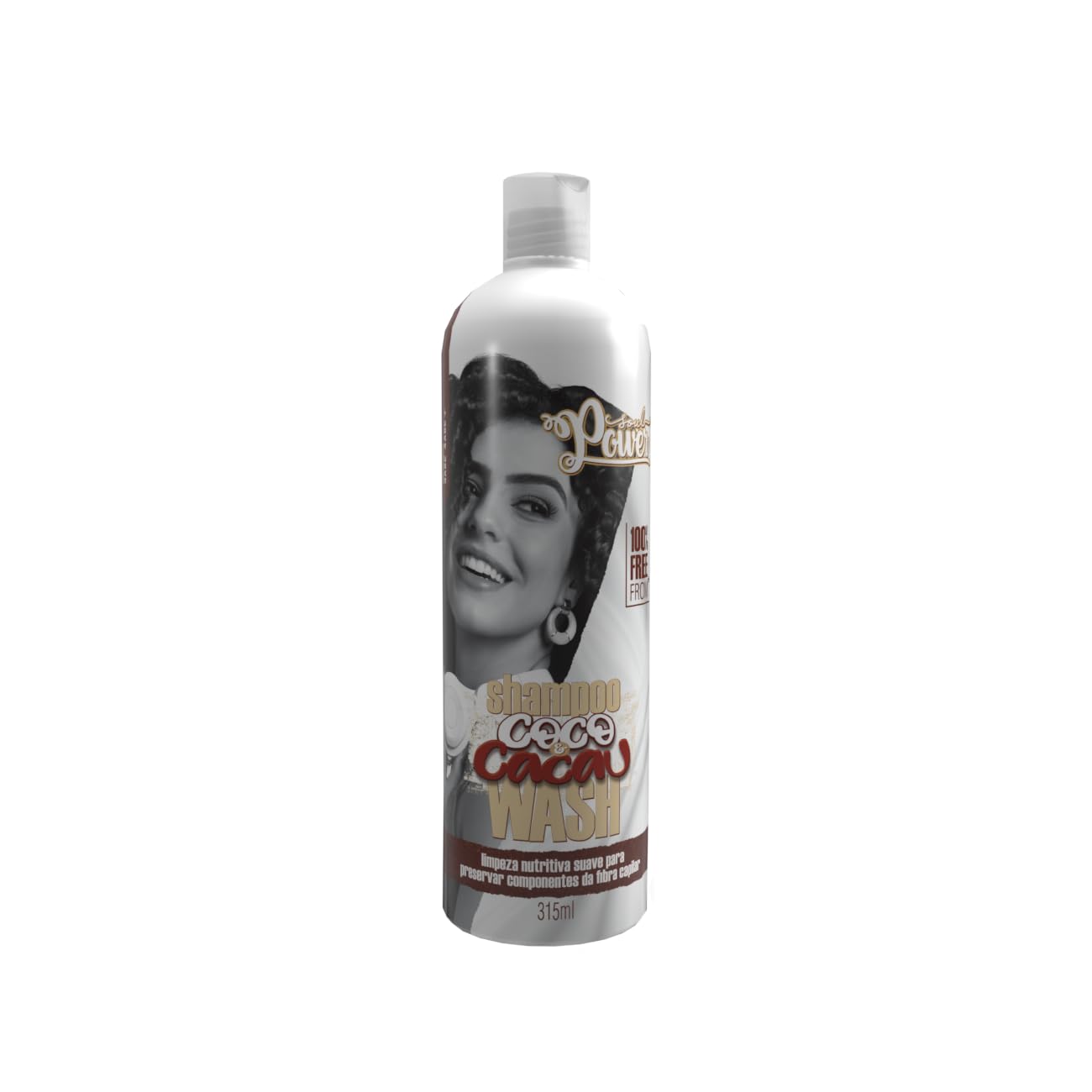 Shampoo Coco & Cacau 315ml Vegan Friendly GMO Free Cruelty Free - Anti-Frizz Hydrating with Natural Oils - Imported from Brazil