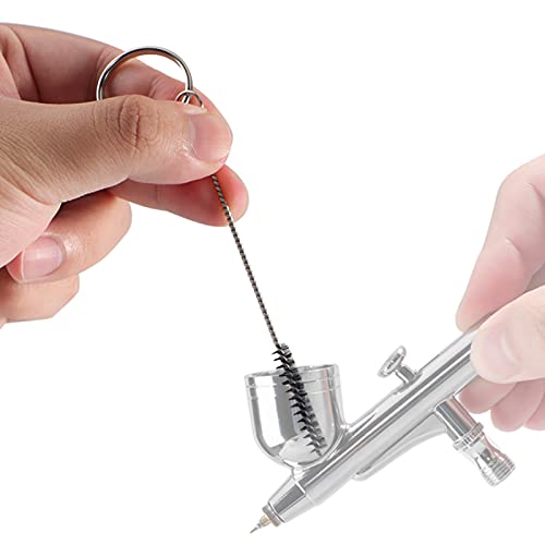 Sagud Airbrush Painting Cleaning Tools Kit, Air Brush Accessories Spray Gun Cleaner Wash Needle With Nozzle Spanner Wrench And Stainless Steel Brushes Set #TOP2