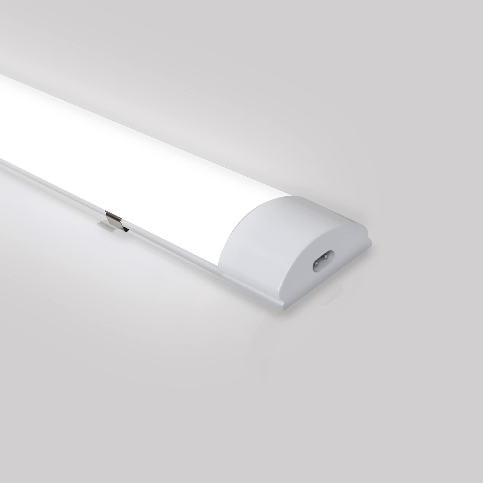 Sonnewelt Reglette LED cocina, 120 cm, iluminación LED impermeable, 8 unidades, 48 W, 3600 lm, IP65, tubo led impermeable, blanco neutro, 4000 K, iluminación de garaje taller, techo para taller,