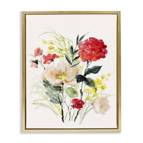 Bold Mixed Flower Arrangement, 24 x 30 Inch Canvas in Floater Frame
