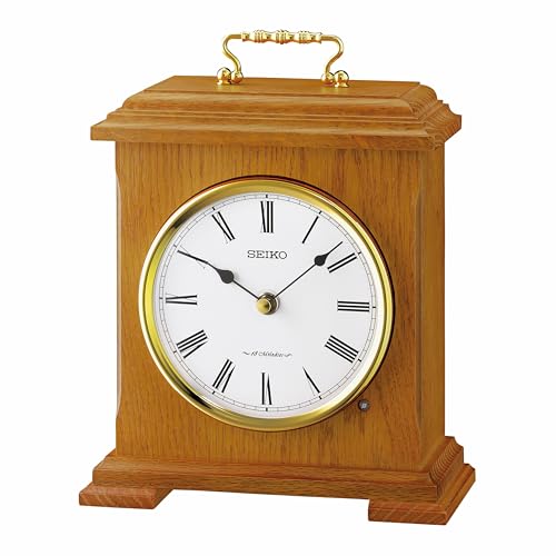 Seiko Baird Musical Mantel Clock, Light Brown