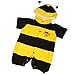 Lito Angels Niños Bebes' Mono de Mameluco de Abeja Disfraz de Fiesta de Disfraces de Halloween Talla 12-18 Meses