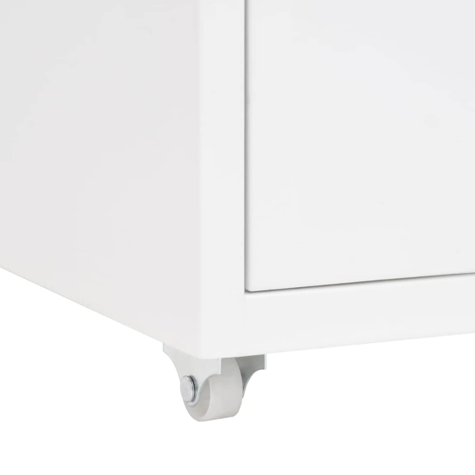 Schedario Mobile Bianco 28x41x69 cm in Metallo,Schedario,Schedario da Ufficio,Mobiletto per Documenti