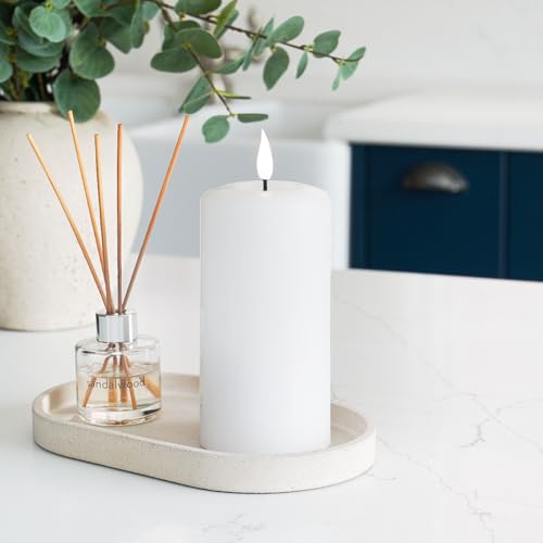 Bougie LED blanche Ember Candles 15cm en cire véritable avec télécommande - 5