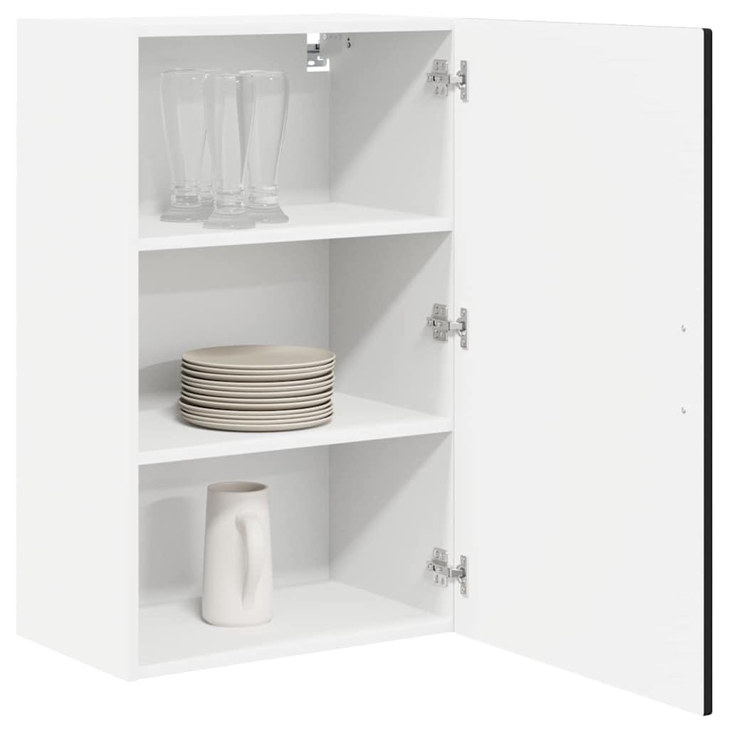 Meuble en Bois Durable Porto Noir pour Optimiser une Petite Cuisine Murale