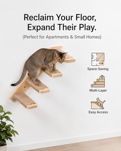Árbol para gatos de pared, 1 unidad con 4 niveles miniatura 3