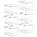 mDesign Set of 6 Shoe Storage Boxes — Stackable Plastic Shoe Boxes for Wedges, Pumps, Athletic Shoes — Practical Storage Box with Lid — Clear
