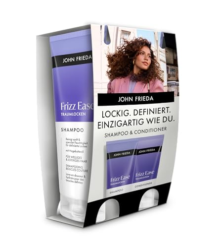 John Frieda Frizz Ease Traumlocken Vorteilsset Shampoo/Conditioner - Inhalt: 1x 250 ml Shampoo 1x 250 ml Conditioner