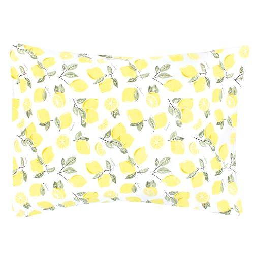Image of Hudson Baby Unisex Baby Cotton Toddler Pillow Case, Lemon, One Size