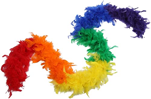 Boa de Plumas Carnaval, Accesorios para Disfraz de 20s o Fiestas de Cosplay, 40g/180cm y 80g/200cm. 